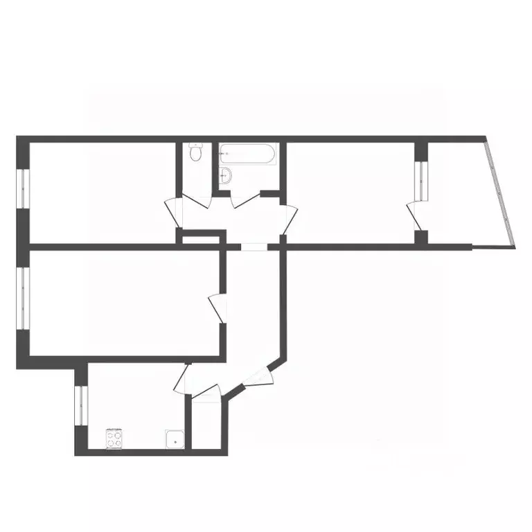 3-к кв. Тюменская область, Тюмень Комсомольская ул., 44 (63.5 м) - Фото 2
