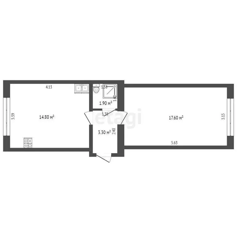 2-комнатная квартира: Чита, улица Энергетиков, 18 (37.6 м) - Фото 0