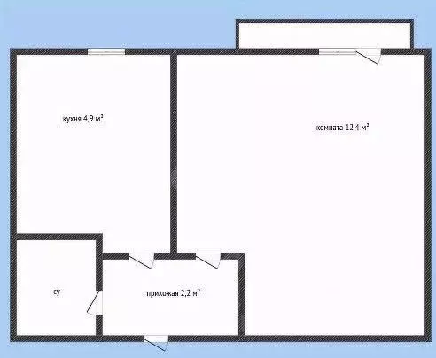 1-к кв. Краснодарский край, Новороссийск Волочаевская ул., 17 (22.0 м) - Фото 2