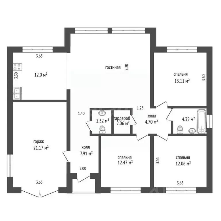 Дом в Тюменская область, Тюменский муниципальный округ, д. Ушакова ул. ... - Фото 2