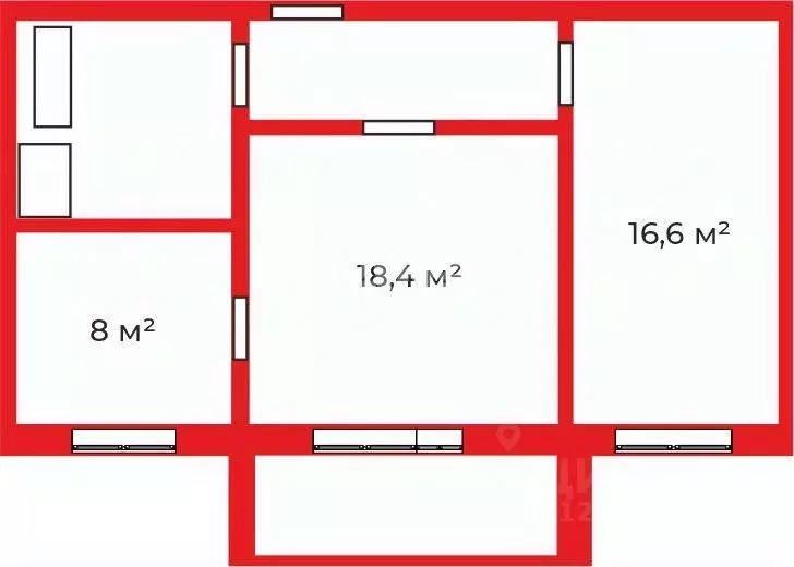 2-к кв. Челябинская область, Челябинск ул. Энгельса, 36а (58.8 м) - Фото 1