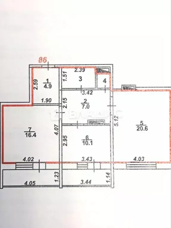 2-к кв. Воронежская область, Воронеж ул. Ломоносова, 114/29 (67.4 м) - Фото 1