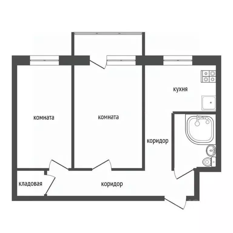 2-к кв. Воронежская область, Воронеж ул. Ворошилова, 21 (41.1 м) - Фото 2