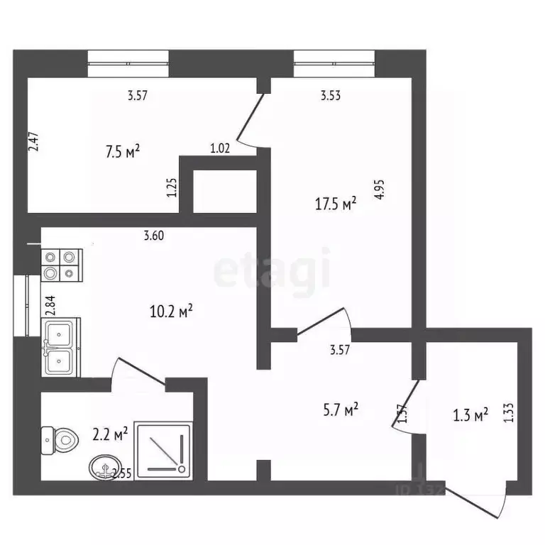 2-к кв. Вологодская область, Устюженский район, пос. Юбилейный ул. ... - Фото 2
