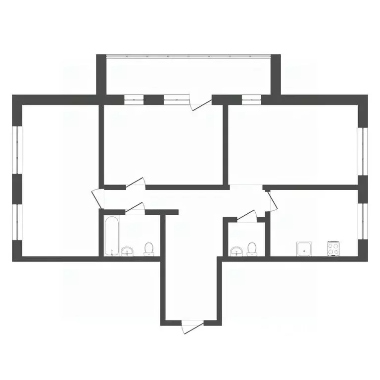 3-к кв. Тюменская область, Тюмень Полевая ул., 105к6 (95.65 м) - Фото 2