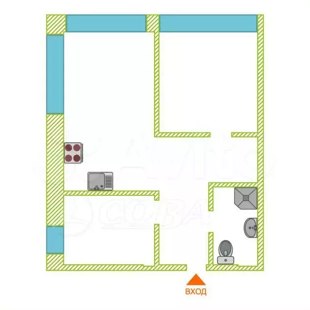 3-к. квартира, 53 м, 4/4 эт. - Фото 0