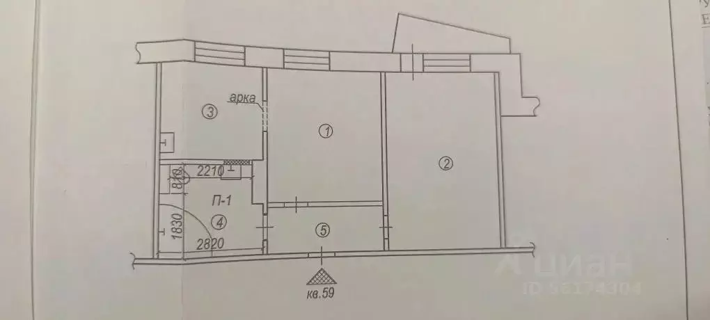 2-к кв. Свердловская область, Новоуральск Советская ул., 21А (53.2 м) - Фото 2