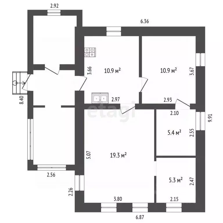 Дом в Московская область, Коломна городской округ, пос. Пески 31 (52 ... - Фото 2