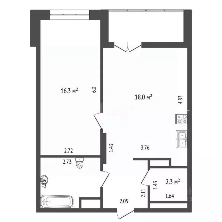 1-к кв. Мордовия, Саранск ул. Полежаева, 92 (49.2 м) - Фото 1