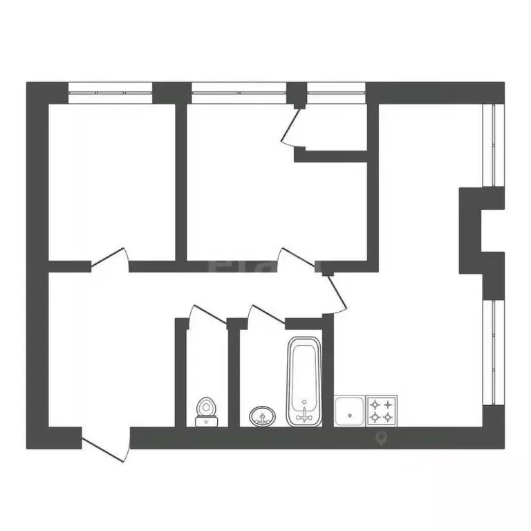 3-к кв. Амурская область, Благовещенский район, с. Чигири ул. ... - Фото 1