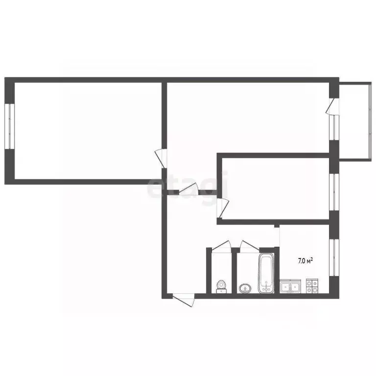 3-к кв. Ярославская область, Тутаев Советская ул., 13 (56.2 м) - Фото 2