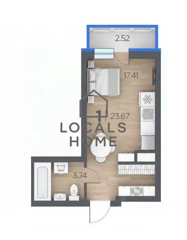 Студия Рязанская область, Рязанский муниципальный округ, с. Дядьково ... - Фото 1