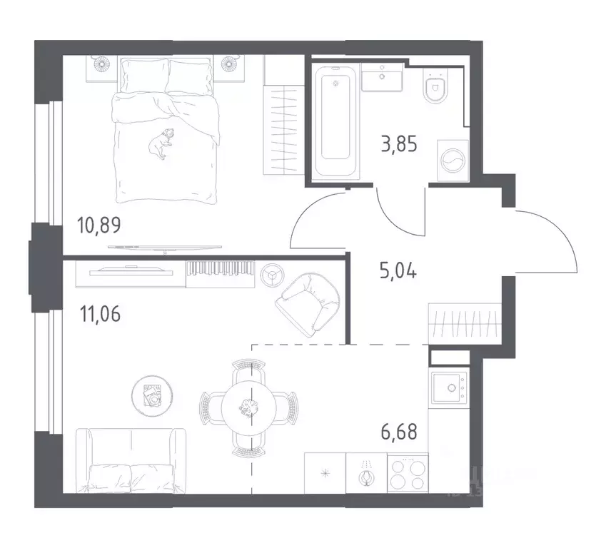 1-к кв. Московская область, Красногорск Квартал Строгино жилой ... - Фото 1