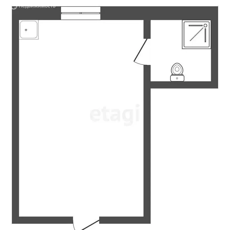 Квартира-студия: Супсех, Советская улица, 38 (17.6 м) - Фото 1