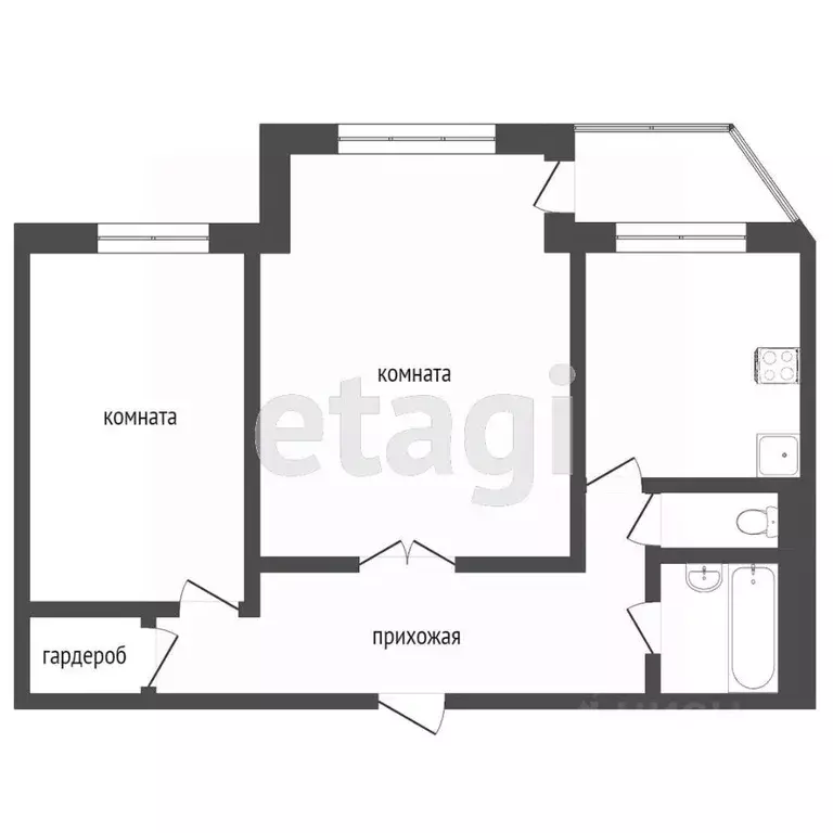 2-к кв. Ханты-Мансийский АО, Сургут ул. Энтузиастов, 53 (64.0 м) - Фото 1