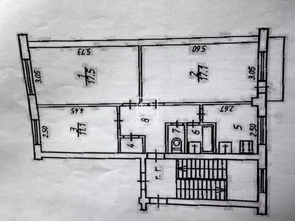 3-к кв. Калужская область, Калуга Московская ул., 236 (62.7 м) - Фото 2
