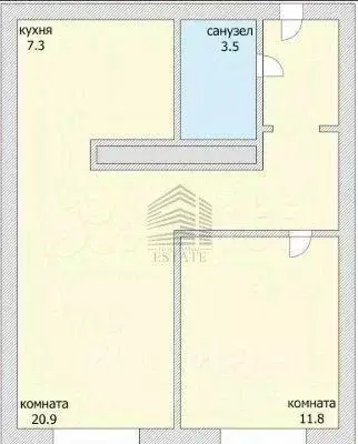 Квартира, 2 комнаты, 47.8 м - Фото 0