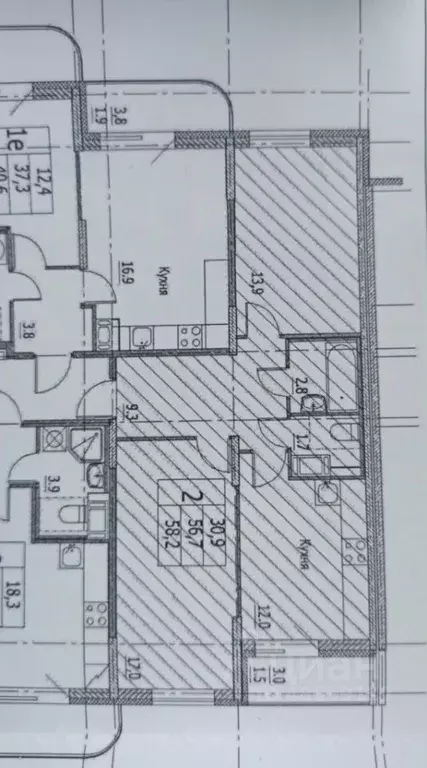 2-к кв. Ленинградская область, Всеволожский район, пос. Бугры бул. ... - Фото 2