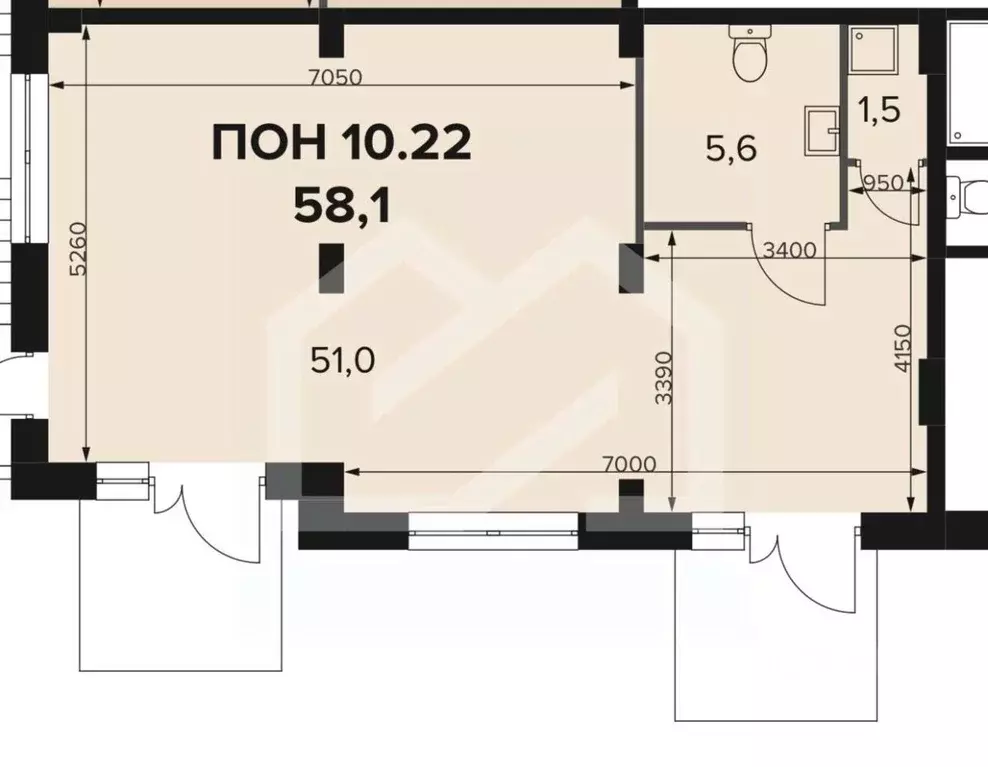 Торговая площадь в Москва Ленинградское ш., 228к5 (58 м) - Фото 1
