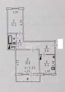 2-к кв. Омская область, Омск ул. Красных Зорь, 148 (58.4 м) - Фото 2