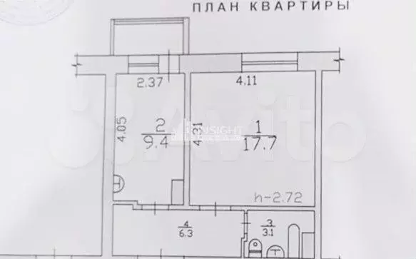 1-к. квартира, 36,5 м, 1/9 эт. - Фото 0