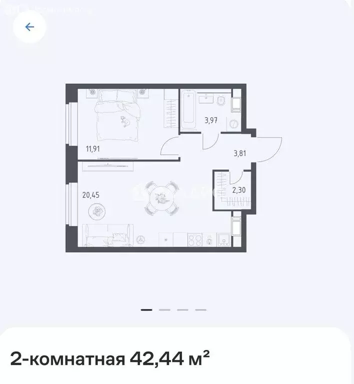 1-комнатная квартира: Москва, Шереметьевская улица, 21 (41.9 м) - Фото 2