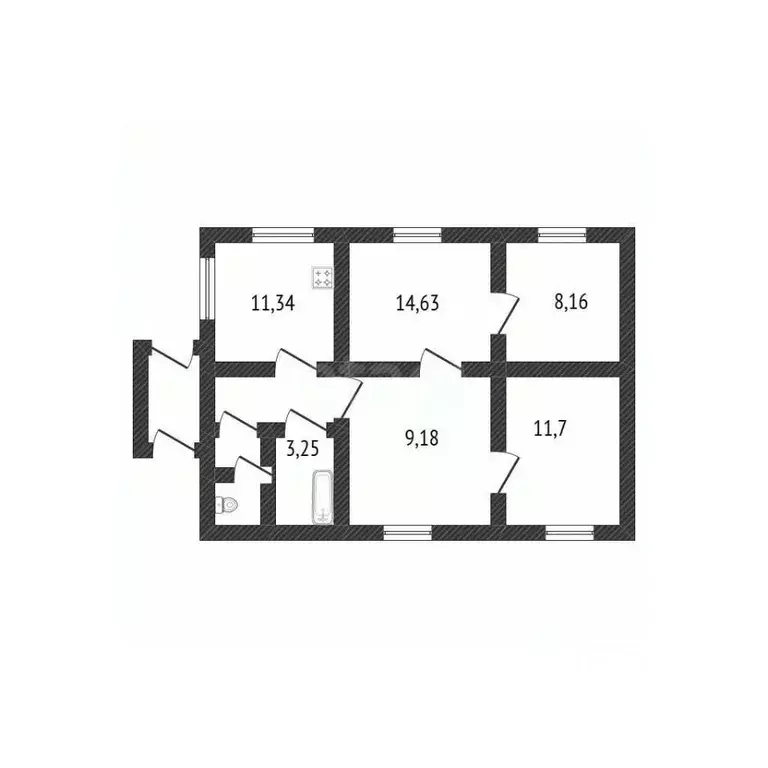 4-к кв. Белгородская область, Валуйки пер. Гоголя, 1/1 (67.5 м) - Фото 2
