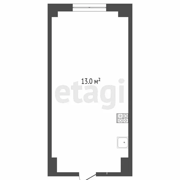 1к в -комнатной квартире (13 м) - Фото 1