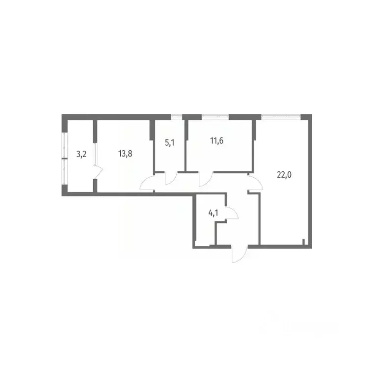 2-к кв. Калининградская область, Калининград пос. Лермонтовский, ул. ... - Фото 1