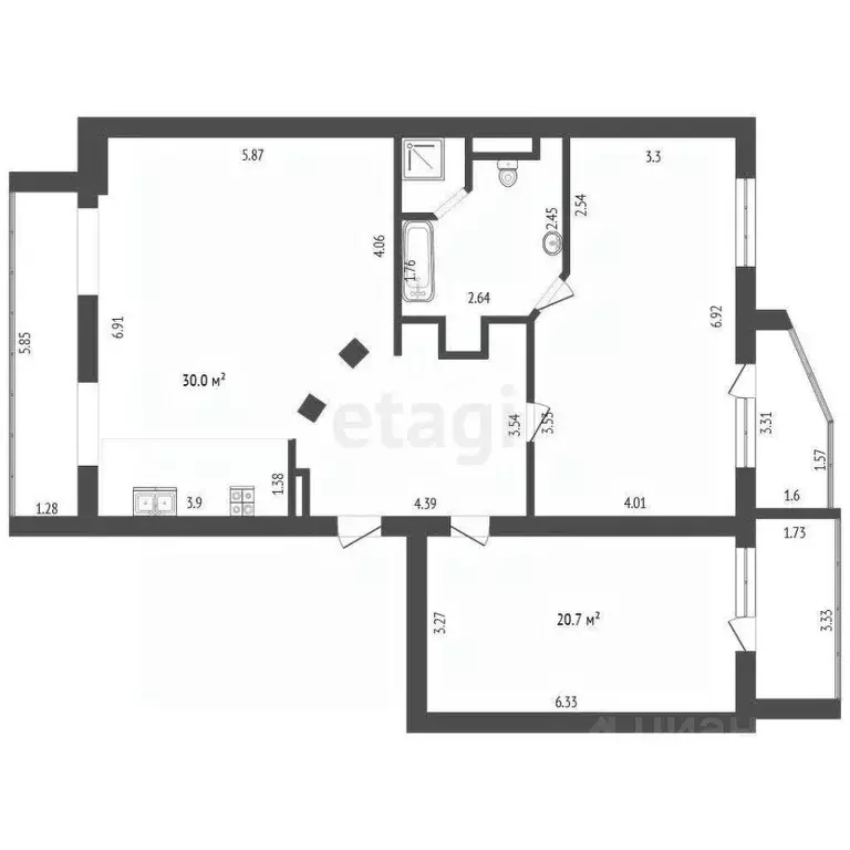 3-к кв. Орловская область, Орел Холодная ул., 8 (116.5 м) - Фото 2