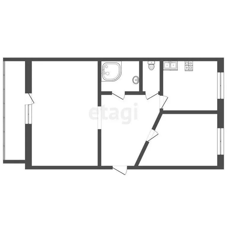 2-комнатная квартира: Тамбов, улица Чичерина, 22 (53 м) - Фото 0