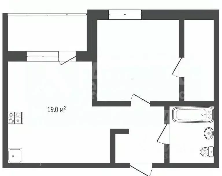 1-к кв. Тюменская область, Тюмень ул. Пожарных и Спасателей, 5 (47.3 ... - Фото 2