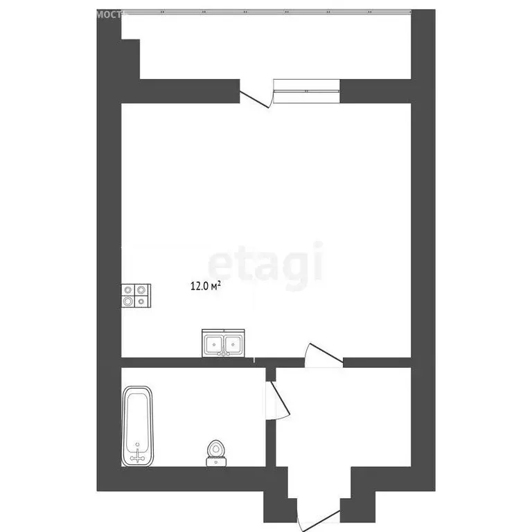 Квартира-студия: Краснодар, Прикубанский внутригородской округ, ... - Фото 1