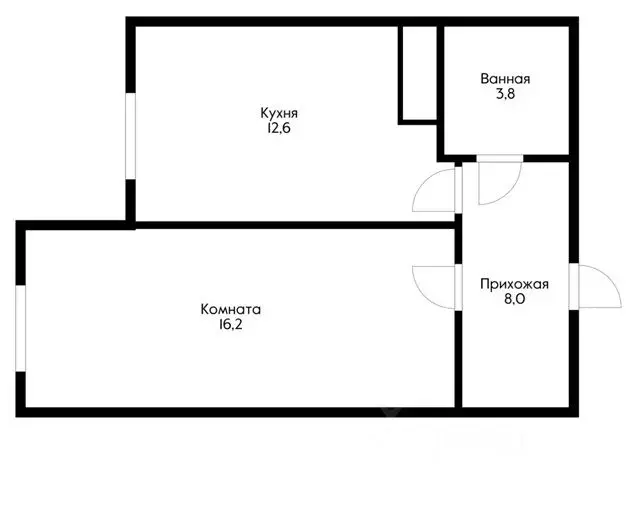 1-к кв. Адыгея, Тахтамукайский район, Яблоновский пгт ул. Тургеневское ... - Фото 2