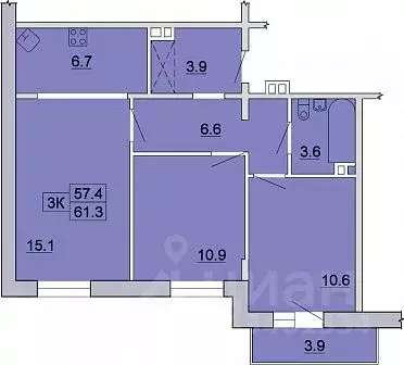 3-к кв. Иркутская область, Иркутск Ново-Ленино мкр, Территория 1-й ... - Фото 0