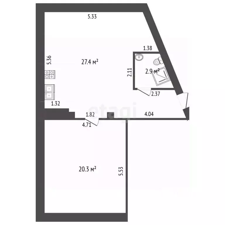 2-к кв. Севастополь ул. Вакуленчука, 26 (62.9 м) - Фото 2