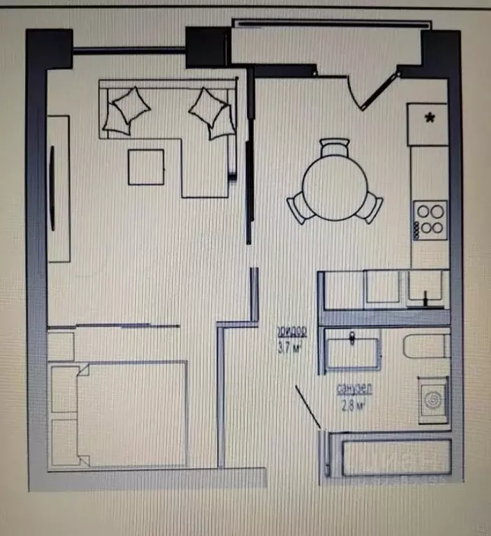 2-к кв. Краснодарский край, Анапа Владимирская ул., 142 (42.0 м) - Фото 2