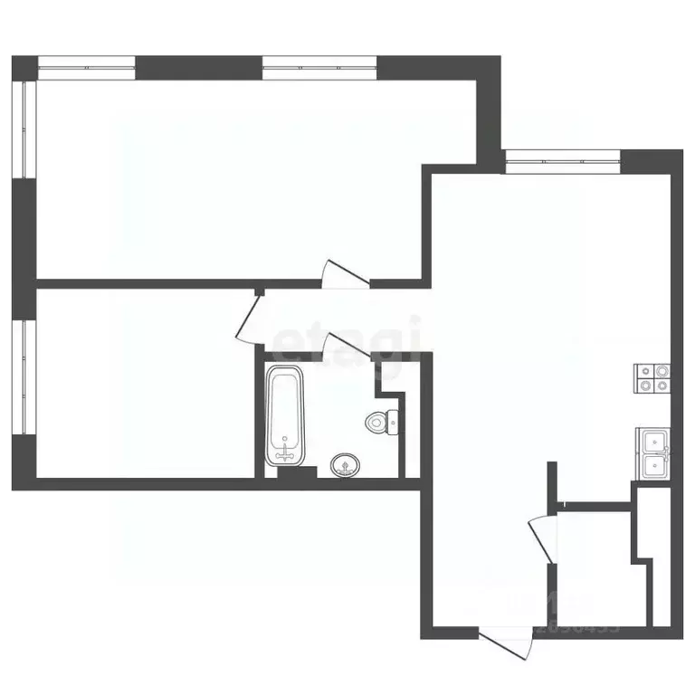2-к кв. Москва ул. Дыбенко, 7/1 (62.8 м) - Фото 2