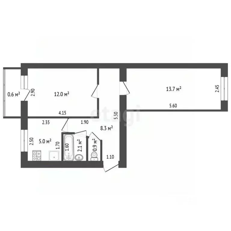 2-к кв. Мордовия, Саранск ул. Комарова, 11 (42.0 м) - Фото 2