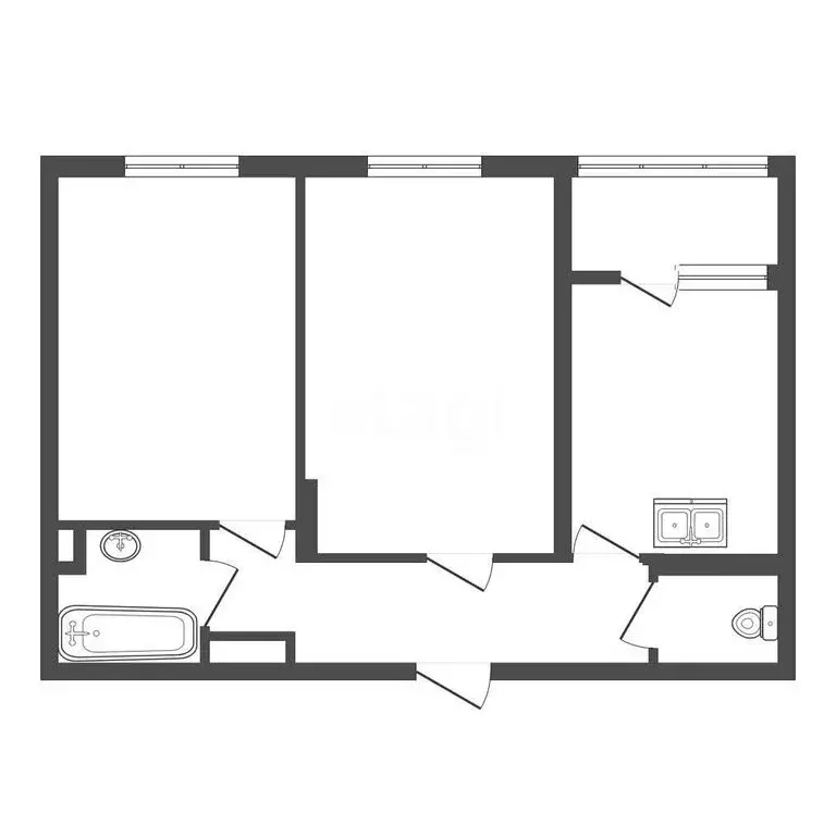 2-комнатная квартира: посёлок Шушары, Школьная улица, 17 (58.8 м) - Фото 1