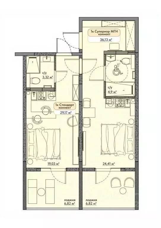 Студия Крым, Евпатория ул. Симферопольская, 1Ж (36.24 м) - Фото 0