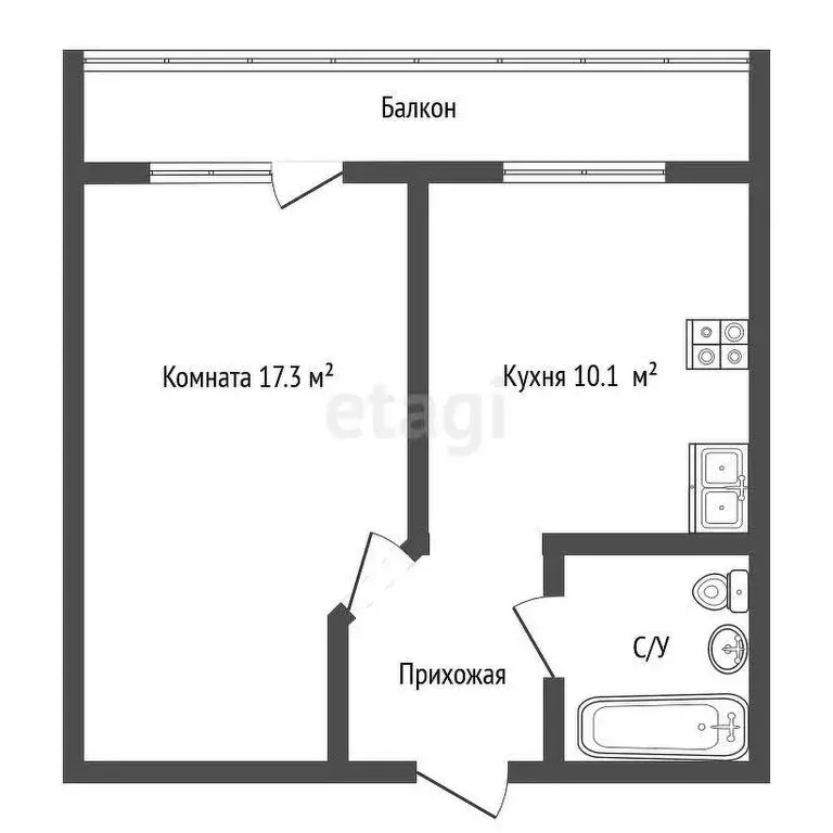 1-комнатная квартира: Тольятти, улица 40 лет Победы, 7 (34.8 м) - Фото 0