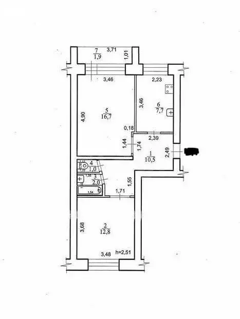 2-комнатная квартира: Чита, Угданская улица, 40 (50.7 м) - Фото 1
