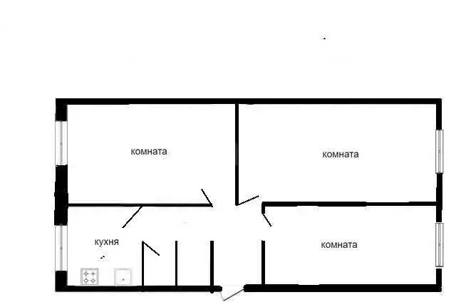 3-комнатная квартира: Черногорск, улица Калинина, 23 (61.6 м) - Фото 1