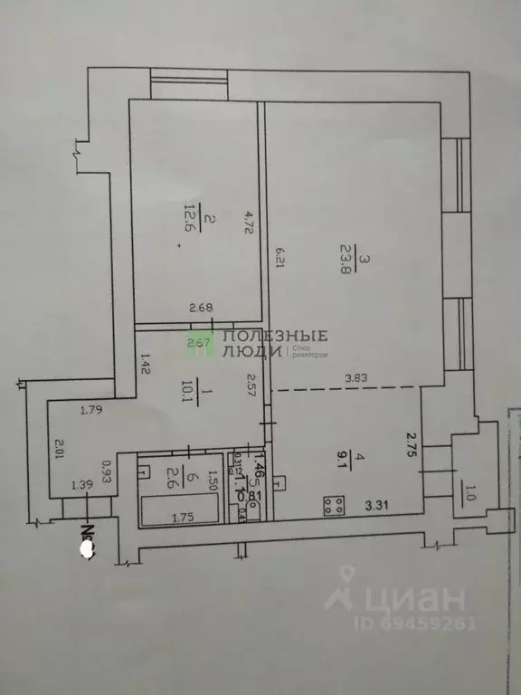 2-к кв. Кировская область, Киров Хлыновская ул., 6 (60.0 м) - Фото 1