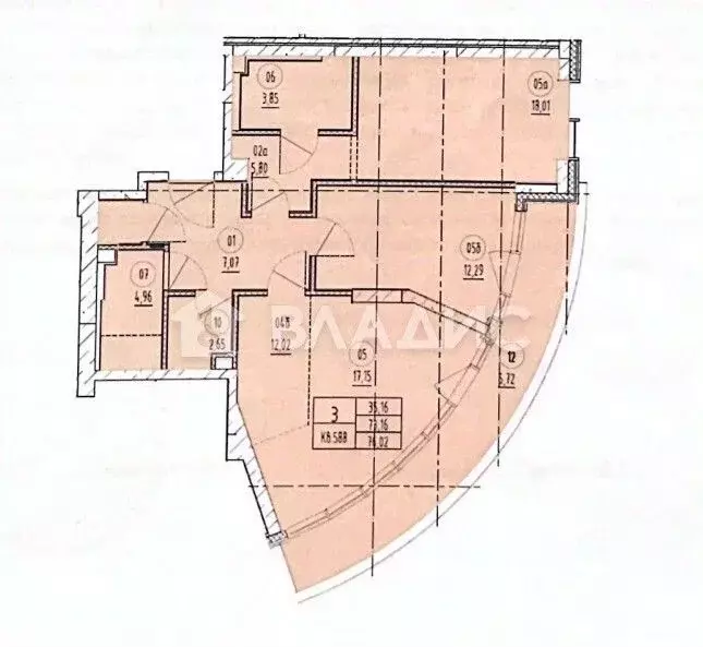 2-к кв. Москва Ленинградское ш., 69к2 (72.8 м) - Фото 2
