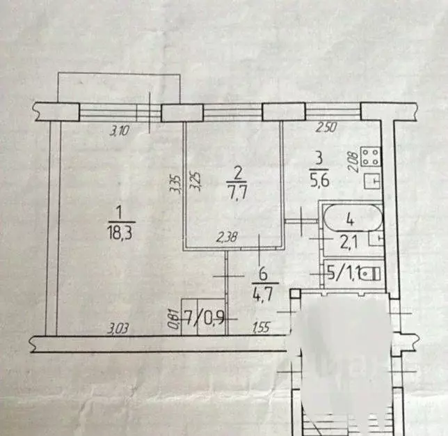 2-к кв. Калужская область, Людиново ул. Маяковского, 29 (50.0 м) - Фото 2