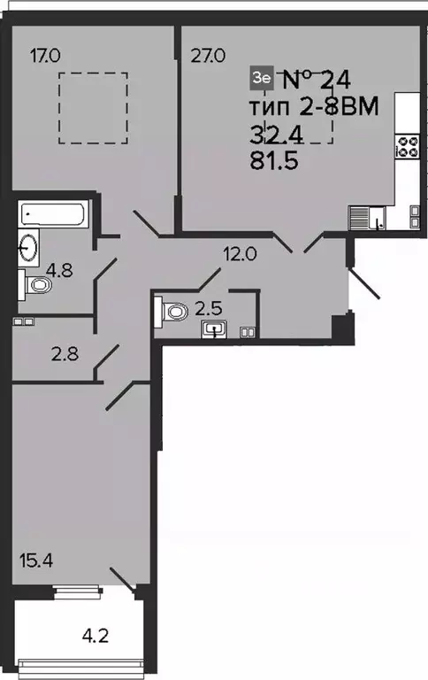 2-к кв. Санкт-Петербург 12-я Красноармейская ул., 26 (81.5 м) - Фото 1