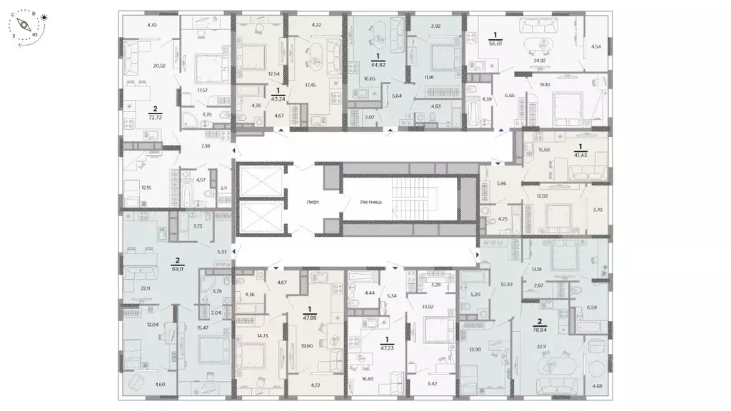 1-к кв. Рязанская область, Рязань Метропарк тер., Метропарк жилой ... - Фото 2