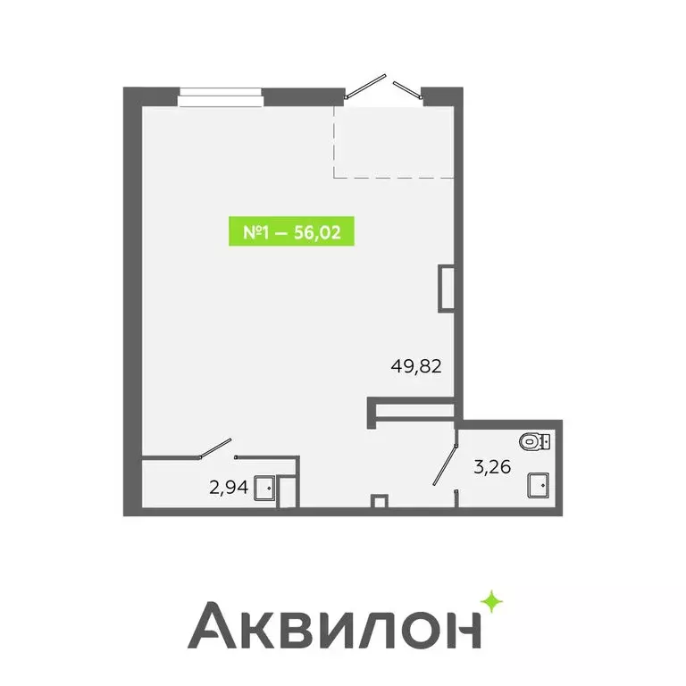 Торговая площадь (56.02 м) - Фото 1